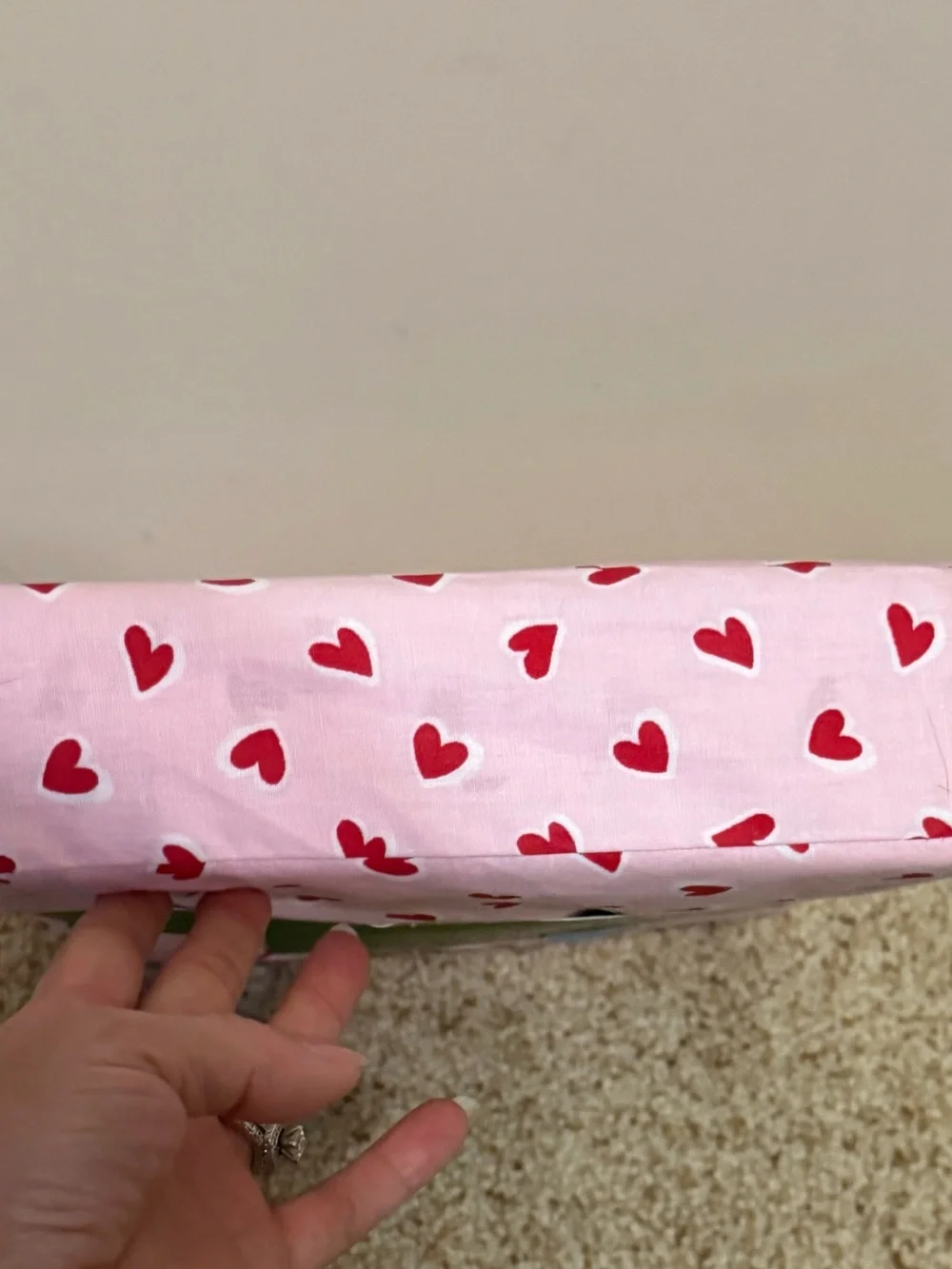 kate spade Pink Sheet Set with Red Heart Print
